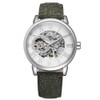 FORSINING Hollow Out Mechanical Waterproof Cloth Strap Male Wristwatch (White)