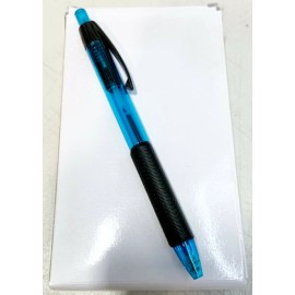 Pentel NEW 12-PACK Pentel Click-N-Go Ballpoint Pens BLACK INK Blue Barrel 1.0mm BK450C