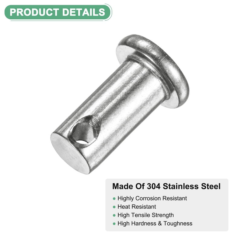 M METERXITY 4-Pack Single Hole Clevis Pins, M8 x 16mm