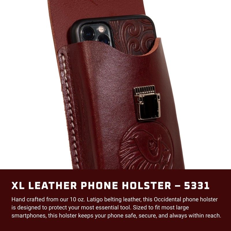 Occidental Leather XL Leather Phone Holster - Fits Up to