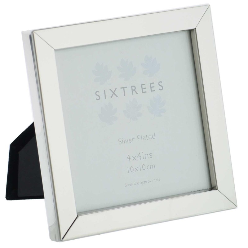 Sixtrees Elite Square Edge Silver Plated 4x4 inch (102x102mm) Photo