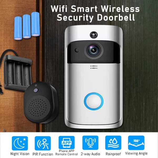 Electronic Ring Video Wireless Doorbell Security Camera For Home With