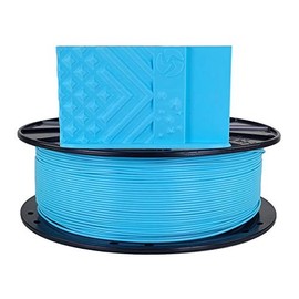 3D Fuel Standard PLA+ 3D Printing Filament, Made in USA with Dimensional Accuracy +/- 0.02 mm, 1 kg 1.75 mm Spool (2.2 lbs) in Electric Blue Light Blue