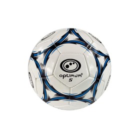 Optimum Classico All-Weather Football Ball - Stylish, Soft-Touch PVC, Even Pressure, Ideal for Training & Matches, Suitable for All Grounds - Black/Blue - Size 4 - Without Pump