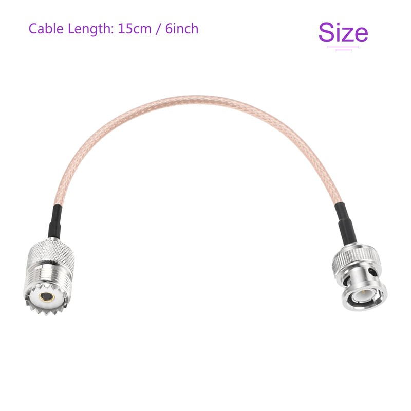 DMiotech 2 Pcs RG316 Coaxial Cable 6" BNC Male to