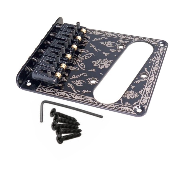 Unbranded 6 String Saddle Volume Control Electric Guitar Bridge Plate