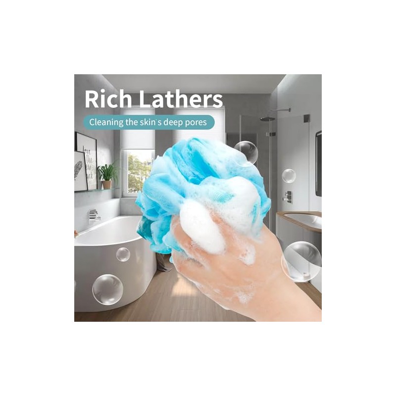 Esponja Lufa Malla Suave Ducha Baño Lavado Corporal Exfoliante Mujeres