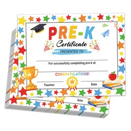 PRE-K Graduation Diploma, 30 Pcs Preschool Graduation Award Certificate 2026 Kindergarten End of School Year Certificate for Students Kids Classroom End of School Year Gifts Graduation Supplies