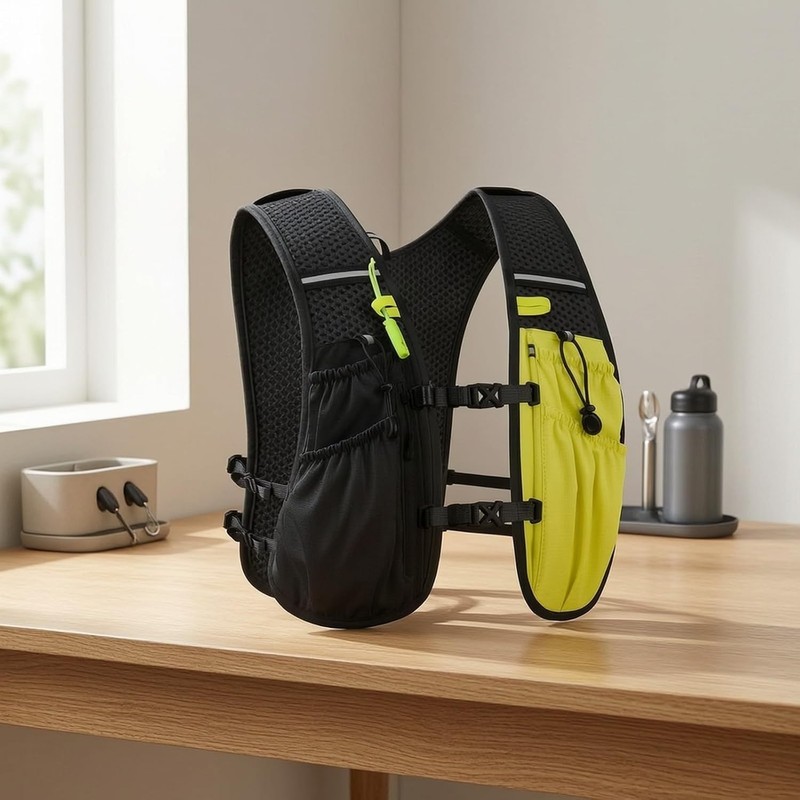 Mochila Poliéster Unisex Reflectante, Mochila con Paneles Malla Transpirable, para