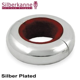 SILBERKANNE Drip Catcher Drip Ring Magnetic 2 Pieces 5 cm Premium Silver Plated Elegant Silver-Plated in Top Workmanship