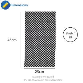 Checkered Scarf Tube Black White Snood Warm Winter Washable Neck Elastic Tubular Gaiter Face Mask Seamless Multifunctional Unisex Stretchy Bandana Cover for Sports Hiking Cycling Motorcycles