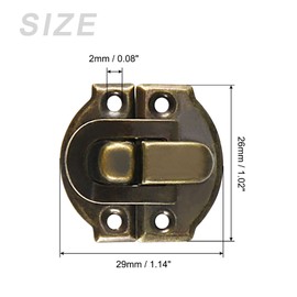 METALLIXITY 20pcs 29mm x 26mm Toggle Catch Lock Toggle Catch Latch Clamps for Iron Cabinet Suitcase Bronze Tone
