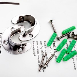 2 Pack Flange Rod Holder, Closet Rod Bracket End Supports Sockets Stainless Steel Pole Sockets for Wardrobe Shower Curtain (19mm / 0.74 inch)