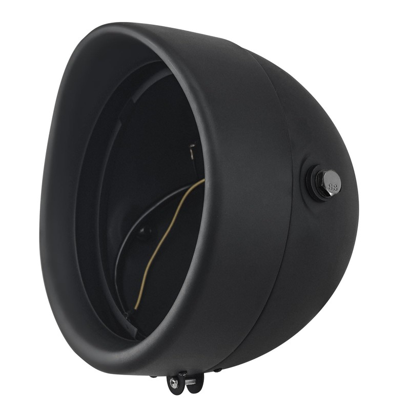 FATECIM Motorcycle 7" Round Headlight Bucket Housing with Visor 7