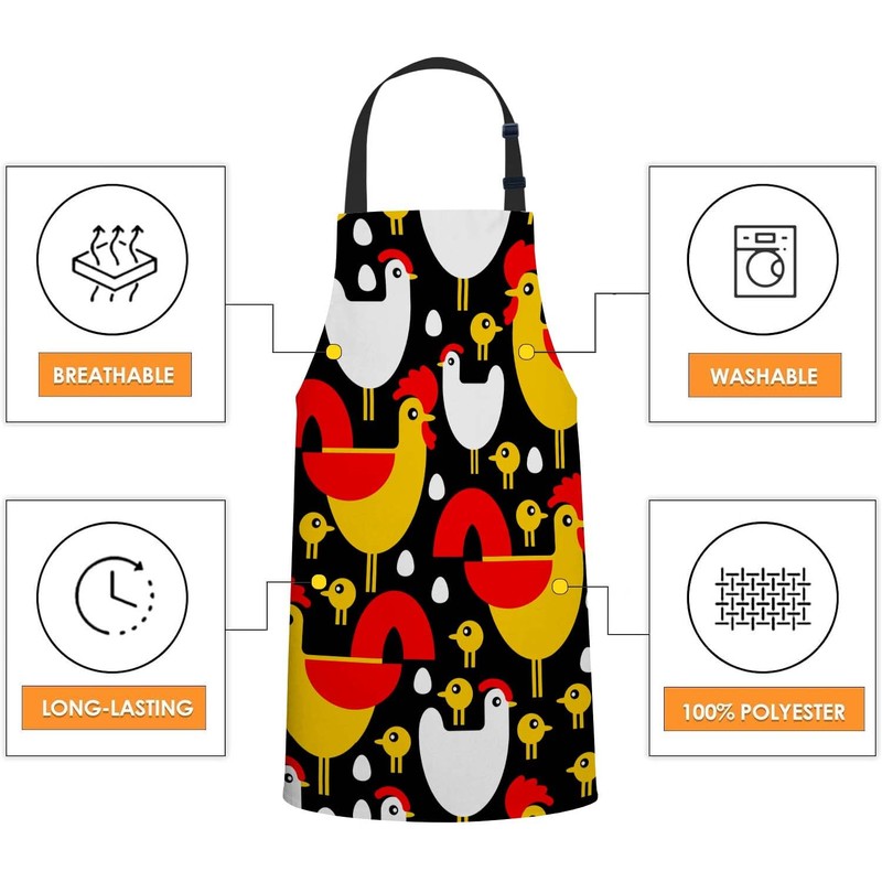Smooffly Chicken Rooster Apron - Men & Women's Cooking &