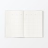 MUJI - Cuaderno de calendario sin fecha, mensual/diario, A5, mensual,