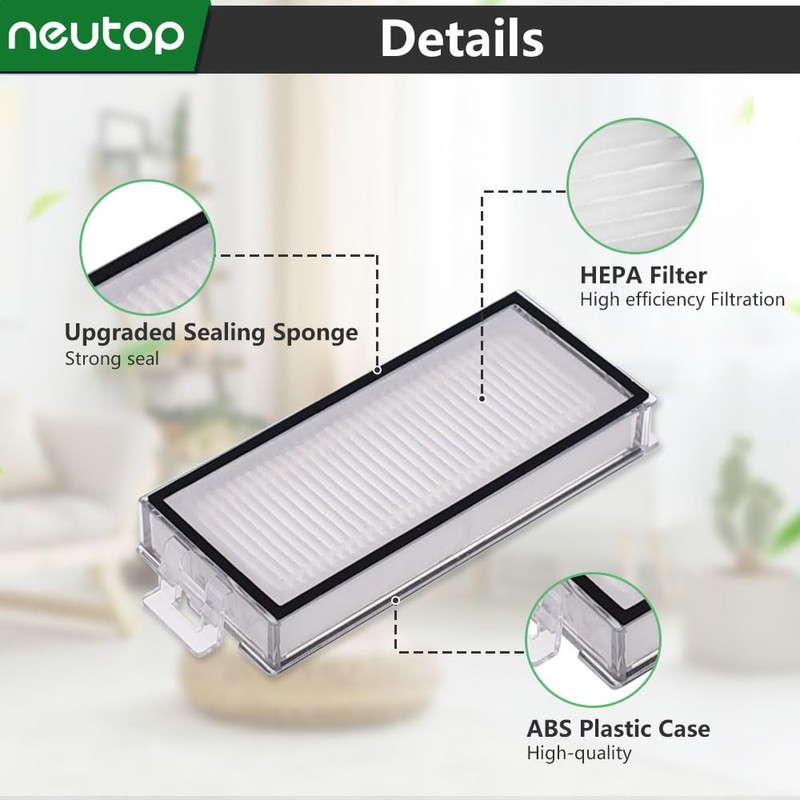 Neutop Replacement Filters Compatible with Roborock Q5 Pro/Pro+/Max +, Q5