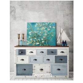 DECORARTS - Almond Blossom Tree - Vincent Van Gogh Art Reproduction. Giclee Canvas Prints Wall Art for Home Decor 20x16