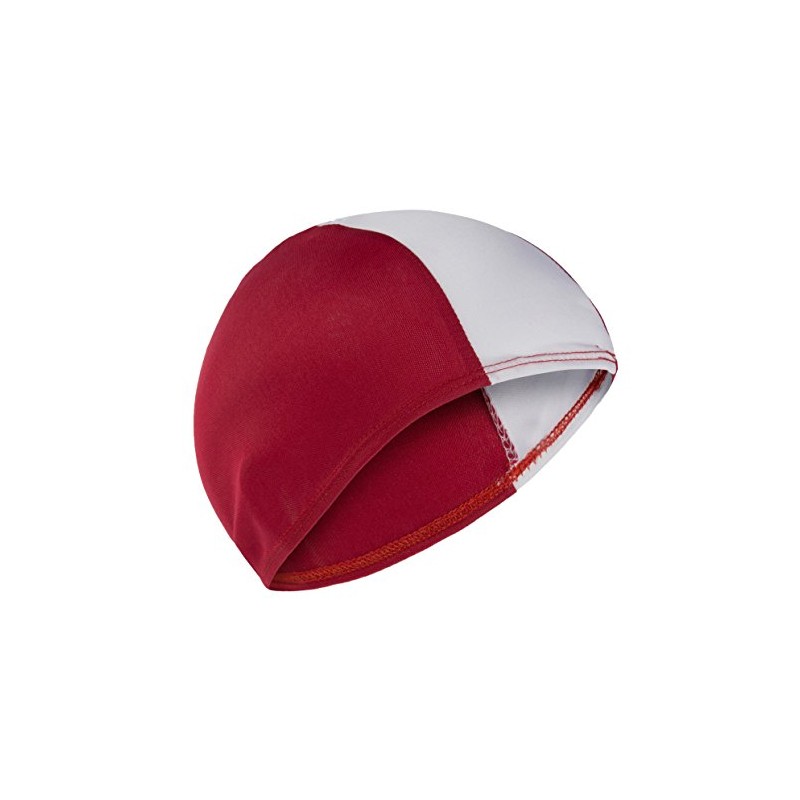 Fashy - Fabric swimming cap for adults and children, Rosso/Bianco