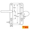 TSS UPVC Door Handle Set- Lever Moveable Pad - 92mm