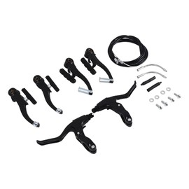 Ziiyoilh Complete Bicycle Mountain Bike Set,V Brake + Outer Cables + Lever + Front&Rear Brake Cable Bike Brake Accessories
