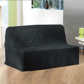 Antonouse Sofa Cover for IKEA sofabed Lycksele Lovas,A Lycksele Double seat sleepcover Replacement,Size 55"/58"X75"(Black)