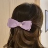 (3 types) Burnaby soft pastel ribbon hairpin violet 8cm /