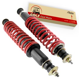 Roykaw EZGO Coil Over Shock Absorber for TXT/Medalist 1994-Up Gas and Electric Golf Cart Models, Heavy Duty, Works on Both Front or Rear Shocks, Replaces OEM # 70928-G01, 76418-G01 - Red