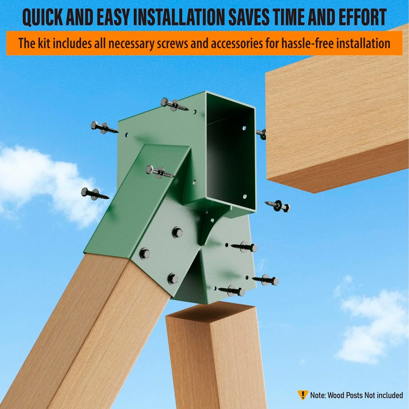 WOCEPU 201 Stainless Steel Swing Set Bracket 2pcs A-Frame Brackets