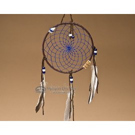 Mission Del Rey Native American Dream Catcher 6" -Blue