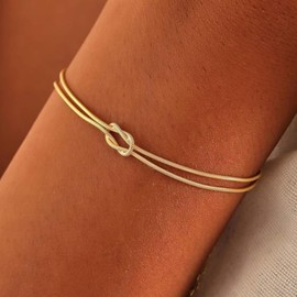 Best Friend Bracelet Love Knot Matching Bracelets for BFF Friendship Long Distance Bracelet for 2/3/4/5/6 Birthday Christmas Jewelry Gifts
