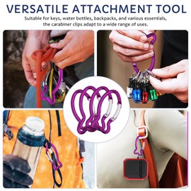 BESPORTBLE Pack of 10 Key Chain Fish Carabiner Hooks Fish Shaped Aluminium Fish Climbing Carabiner Clips for Outdoor Spring Snap Clips