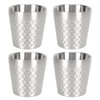 4pcs 304 Stainless Steel Cup Double Layer Insulated Thickened Cup
