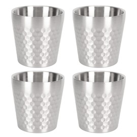 4pcs 304 Stainless Steel Cup Double Layer Insulated Thickened Cup Hot Cold Drinking Cup for Office Camping
