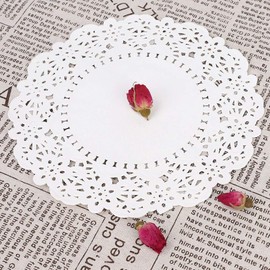 150 pcs White Lace Paper Doilies Disposable Oil-absorbing Decorative Tableware Papers Placemats Baking Tools Accessories