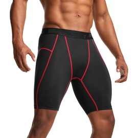 TSLA Men's Athletic Compression Shorts, Sports Performance Active Cool Dry Running Tights MUS27-JPB Small