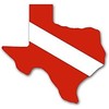 3 Pack Reflective Texas Shaped Scuba Dive Flag Sticker (Diving