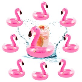 8pcs Inflatable Pool Drink Holder Floating Coasters Multi Shape Swimming Cup Holder Water Floats Kids Bath Toy for Wedding Bachelorette Pool Party