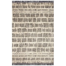 Chris Loves Julia x Loloi Alice ALI-02 Cream / Charcoal Geometric Area Rug 6'-5" x 9'-2"