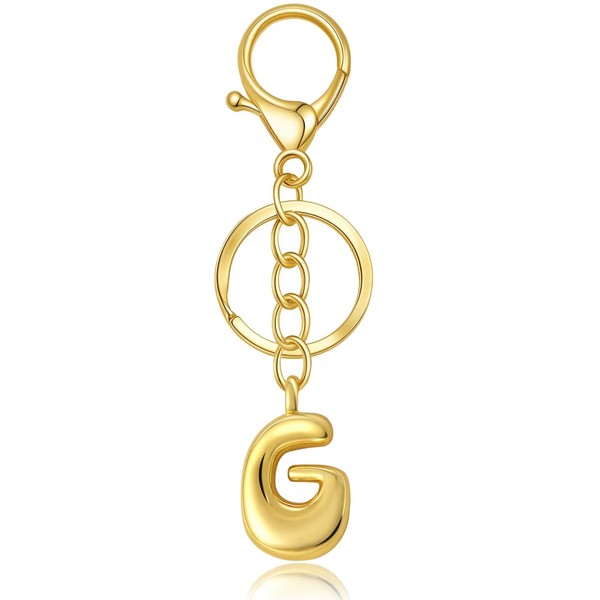 nylry Gold Initial Letter Keychain Gift for Women Initial Bag