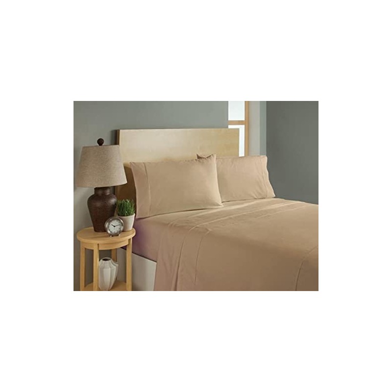 Pampered By Porsha Luxurious Sheet Set, Dark Cream (Queen)