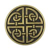 Bezelry 10 Pieces Celtic Shield Knot Metal Shank Buttons. 25mm