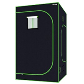 Groworld Grow Tent, 24''x24''x48'' Greenhouse Grow Tent High Reflective 600D Mylar Hydroponic Grow Tent with Observation Windows and Removable Floor Tray for Indoor Plant Growing (from Texas)