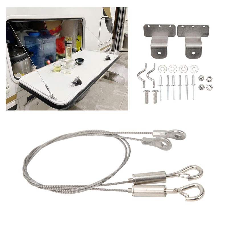 Hatch Door Lanyard Cable, 2 Rust Resistant Wire Rope Sling