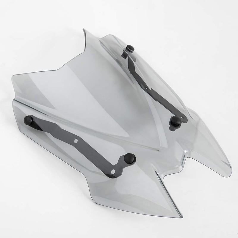 Motorcycle Windshield Deflector with Bracket Double Bubble Windscreen Fit for