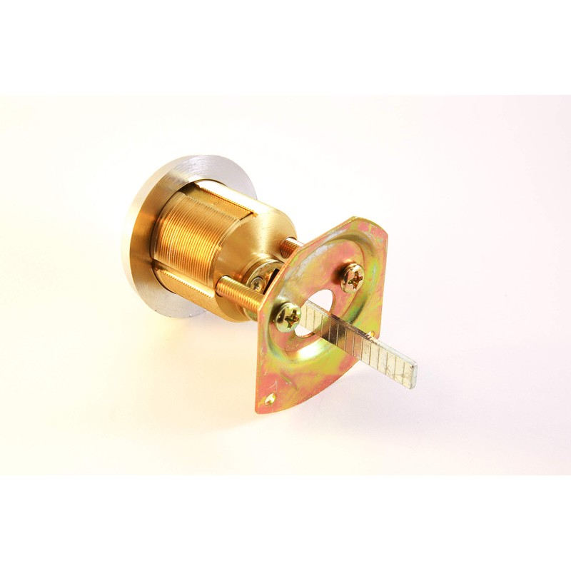 Mul-T-Lock Junior Rim & Mortise Rimo Cylinder, Chrome, 2 Keys,