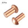 uxcell 20 Pcs 5/16" x 5/8" Round Head Copper Solid