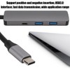 4 In 1 TypeC HDMI Converter Adapter Hub Support 3840x2160/30HZ(Gray)