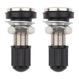 FanPaYY 2 x tyre valves, rim valves with dust caps, tubeless valve, metal valve stems for car, motorcycle, tyres