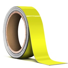 VViViD Daytona Yellow Gloss Air-Release Adhesive Vinyl Pinstripe Tape Roll (1 Inch x 20ft)